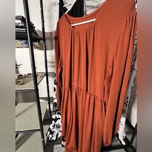 SHEIN Rust Orange Dress